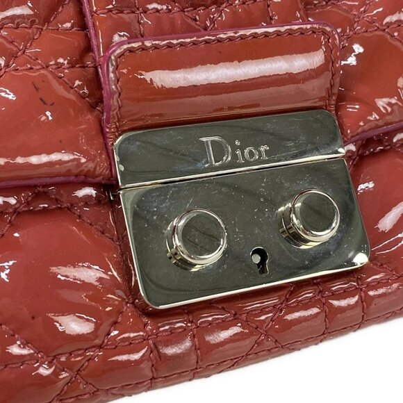 DIOR/ChristianDior Cannage Stitch - Pink Patent Leather Shoulder Bag 690-050825 - Picture 11 of 14